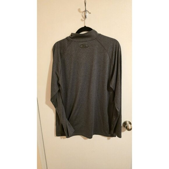 Under Armour Top Mens XL Quarter Zip Gray Pullon HeatGear Long Sleeve Activewear - Picture 2 of 7